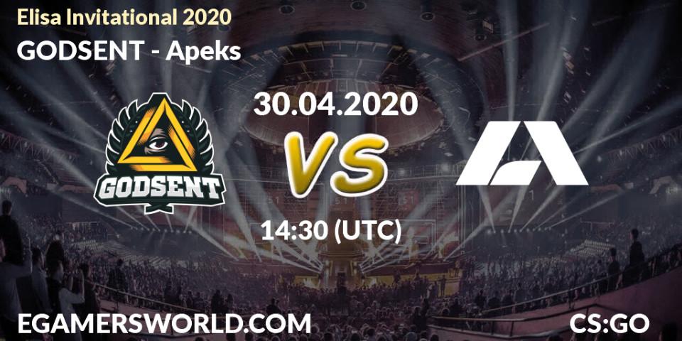 GODSENT vs Apeks: Betting TIp, Match Prediction. 30.04.20. CS2 (CS:GO), Elisa Invitational: Spring 2020