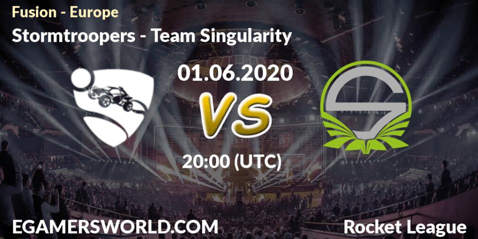 Stormtroopers vs Team Singularity: Betting TIp, Match Prediction. 01.06.2020 at 20:00. Rocket League, Fusion - Europe