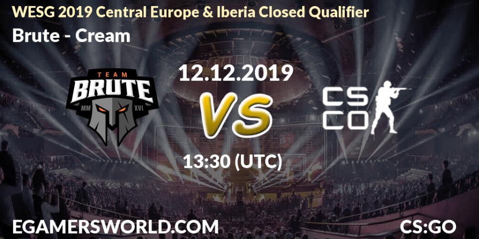 Brute vs Cream: Betting TIp, Match Prediction. 12.12.19. CS2 (CS:GO), WESG 2019 Central Europe & Iberia Closed Qualifier