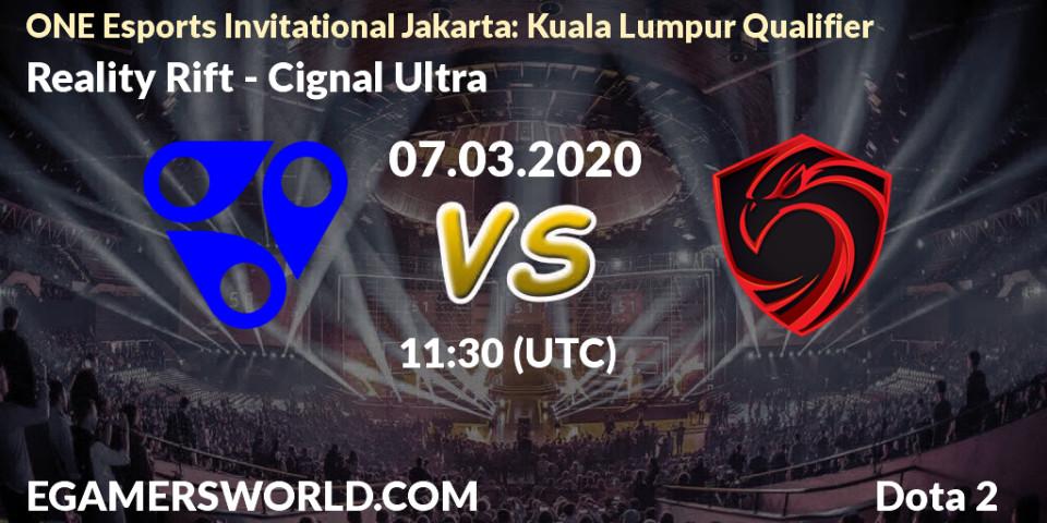 Reality Rift vs Cignal Ultra: Betting TIp, Match Prediction. 07.03.20. Dota 2, ONE Esports Invitational Jakarta: Kuala Lumpur Qualifier