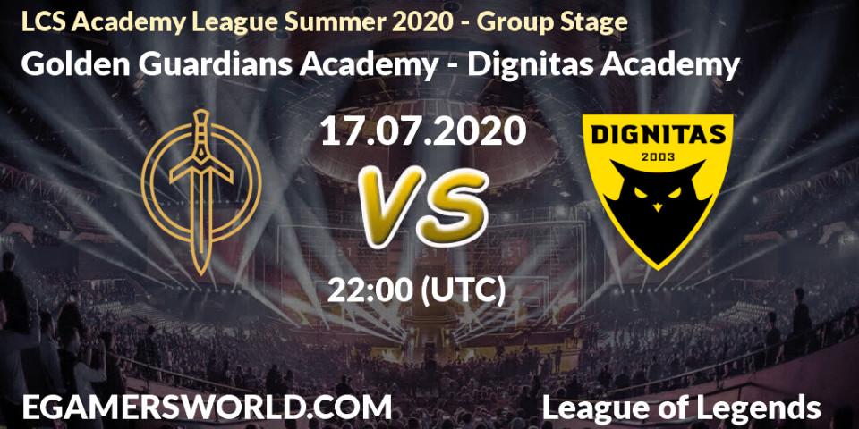 Golden Guardians Academy vs Dignitas Academy: Betting TIp, Match Prediction. 17.07.20. LoL, LCS Academy League Summer 2020 - Group Stage