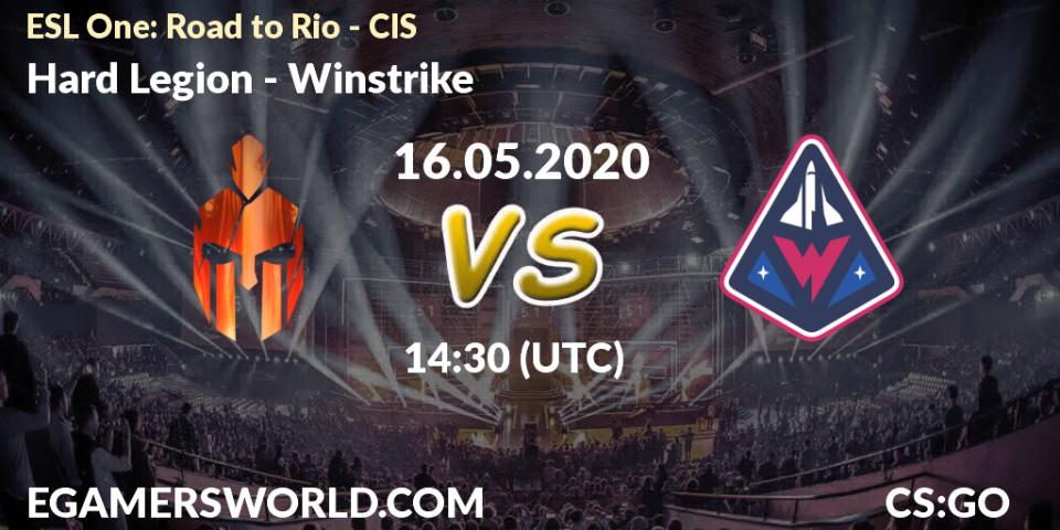 Hard Legion vs Winstrike: Betting TIp, Match Prediction. 16.05.20. CS2 (CS:GO), ESL One: Road to Rio - CIS