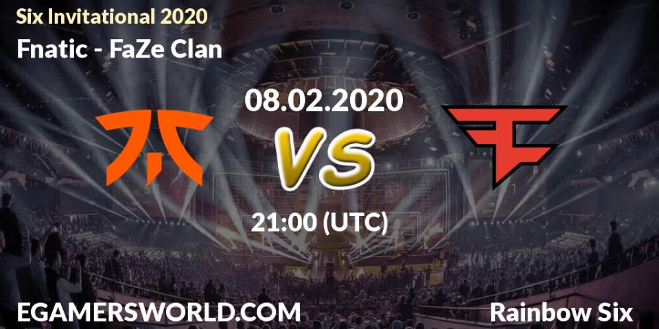 Fnatic vs FaZe Clan: Betting TIp, Match Prediction. 08.02.20. Rainbow Six, Six Invitational 2020