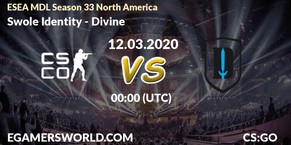 Swole Identity vs Divine: Betting TIp, Match Prediction. 11.03.20. CS2 (CS:GO), ESEA MDL Season 33 North America