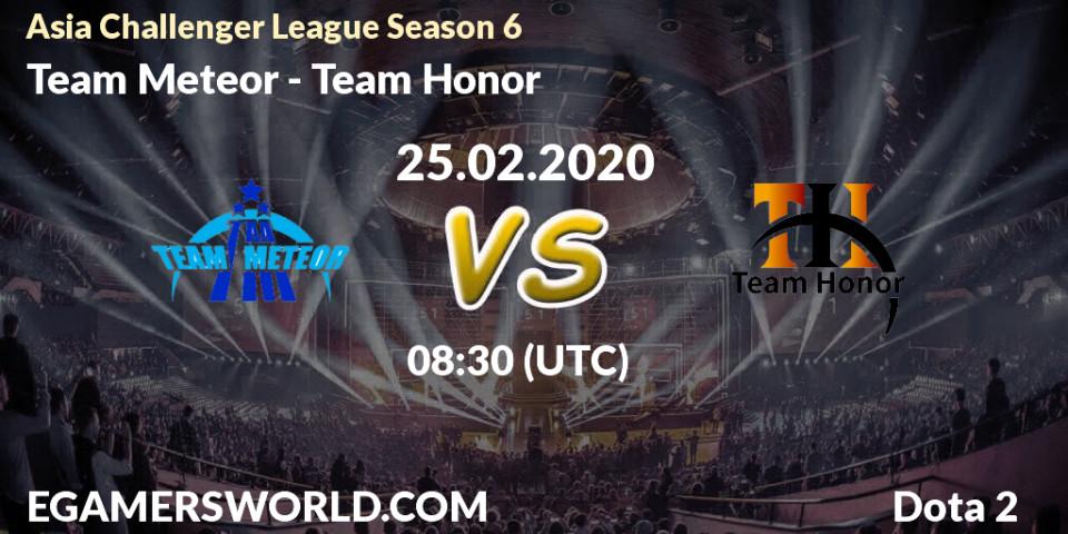 Team Meteor vs Team Honor: Betting TIp, Match Prediction. 25.02.20. Dota 2, Asia Challenger League Season 6