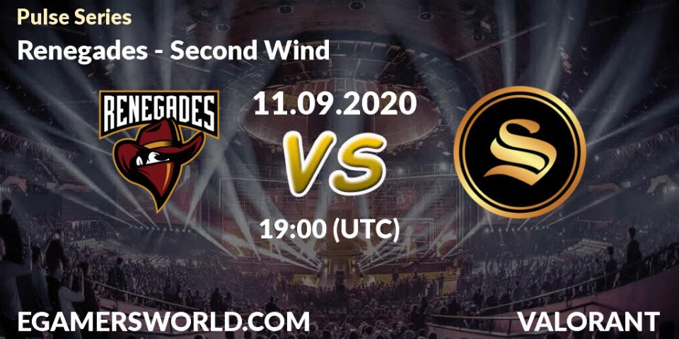 Renegades vs Second Wind: Betting TIp, Match Prediction. 11.09.2020 at 22:00. VALORANT, Pulse Series