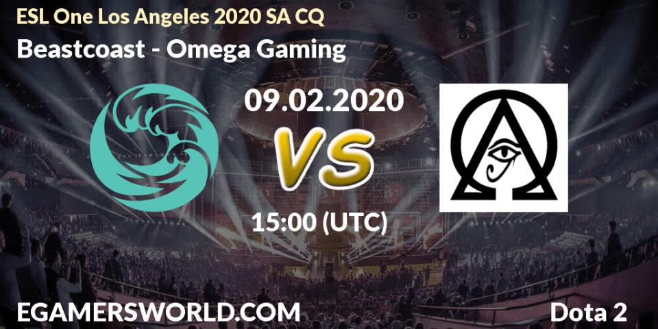 Beastcoast vs Omega Gaming: Betting TIp, Match Prediction. 09.02.2020 at 15:11. Dota 2, ESL One Los Angeles 2020 SA CQ