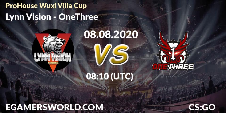 Lynn Vision vs OneThree: Betting TIp, Match Prediction. 08.08.20. CS2 (CS:GO), ProHouse Wuxi Villa Cup