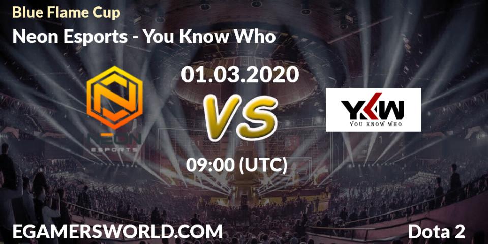 Neon Esports vs You Know Who: Betting TIp, Match Prediction. 01.03.20. Dota 2, Blue Flame Cup