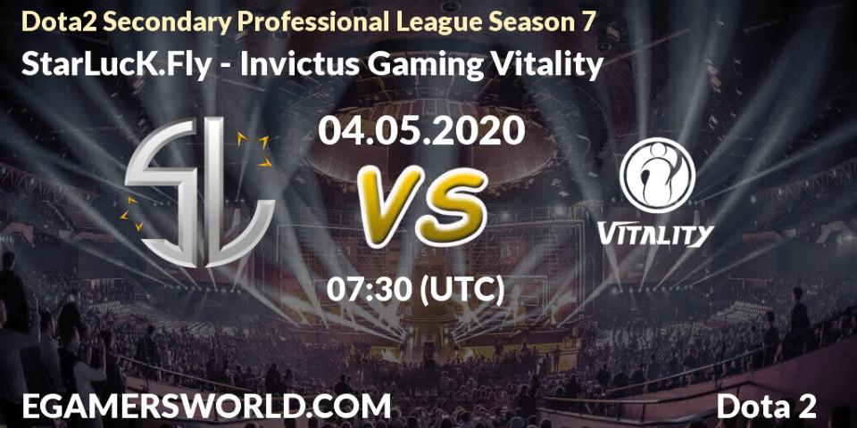 StarLucK.Fly vs Invictus Gaming Vitality: Betting TIp, Match Prediction. 04.05.20. Dota 2, Dota2 Secondary Professional League 2020