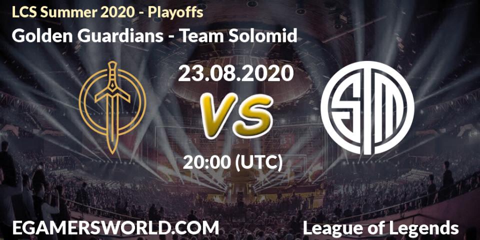 Golden Guardians vs Team Solomid: Betting TIp, Match Prediction. 23.08.20. LoL, LCS Summer 2020 - Playoffs