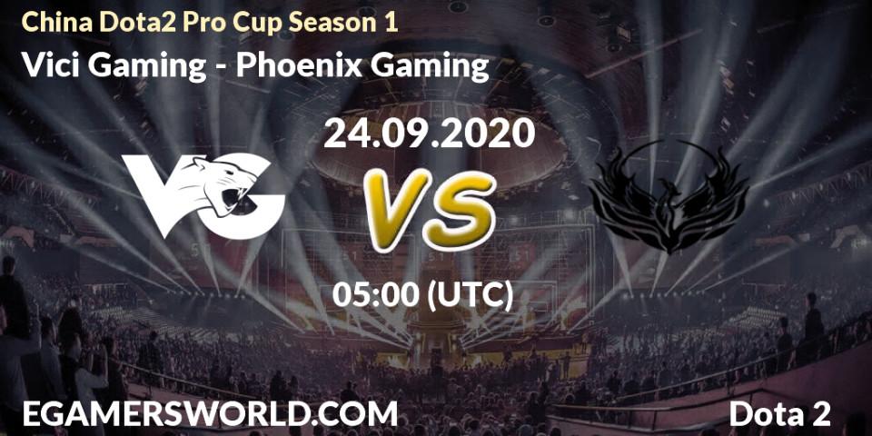 Vici Gaming vs Phoenix Gaming: Betting TIp, Match Prediction. 24.09.2020 at 05:02. Dota 2, China Dota2 Pro Cup Season 1