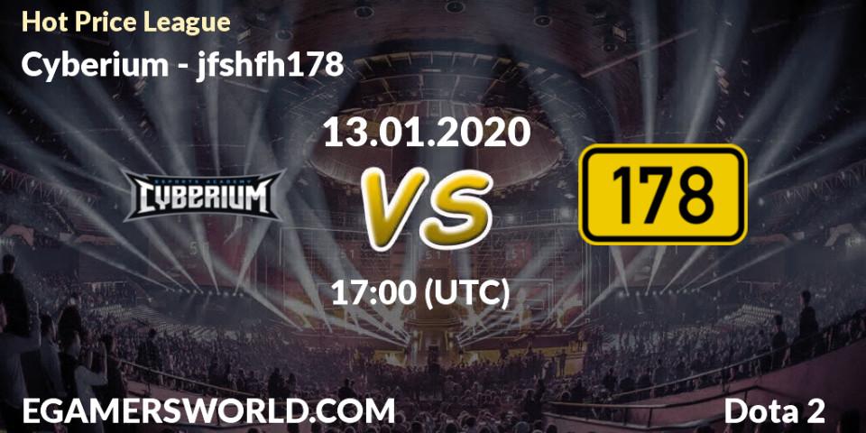 Cyberium vs jfshfh178: Betting TIp, Match Prediction. 13.01.20. Dota 2, Hot Price League