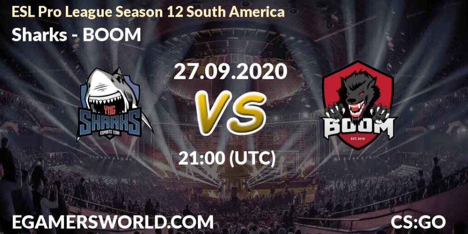 Sharks vs BOOM: Betting TIp, Match Prediction. 27.09.2020 at 21:00. Counter-Strike (CS2), ESL Pro League Season 12 South America