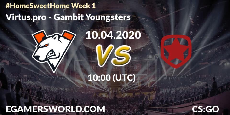 Virtus.pro vs Gambit Youngsters: Betting TIp, Match Prediction. 10.04.20. CS2 (CS:GO), #Home Sweet Home Week 1