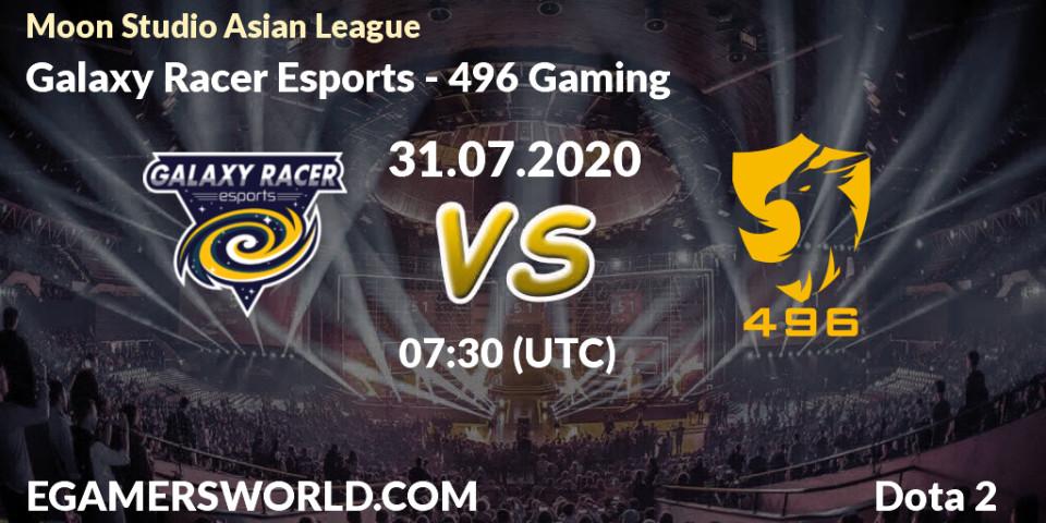 Galaxy Racer Esports vs 496 Gaming: Betting TIp, Match Prediction. 31.07.2020 at 07:38. Dota 2, Moon Studio Asian League