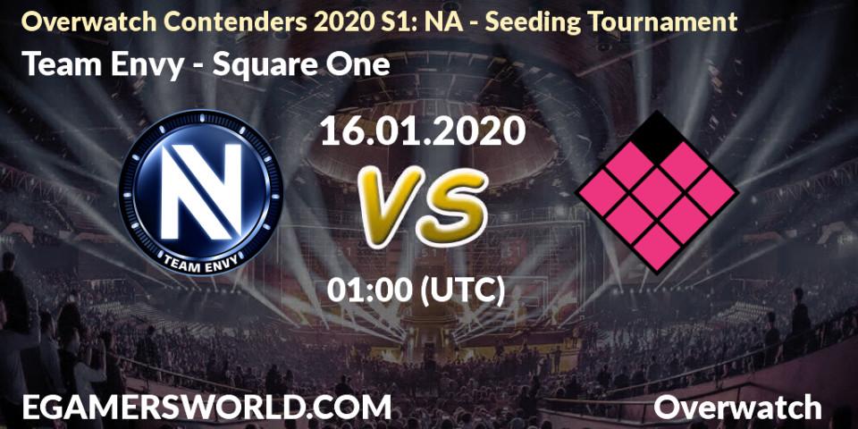 Team Envy vs Square One: Betting TIp, Match Prediction. 16.01.20. Overwatch, Overwatch Contenders 2020 S1: NA - Seeding Tournament