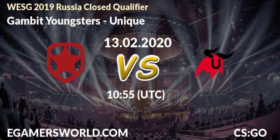 Gambit Youngsters vs Unique: Betting TIp, Match Prediction. 13.02.20. CS2 (CS:GO), WESG 2019 Russia Closed Qualifier