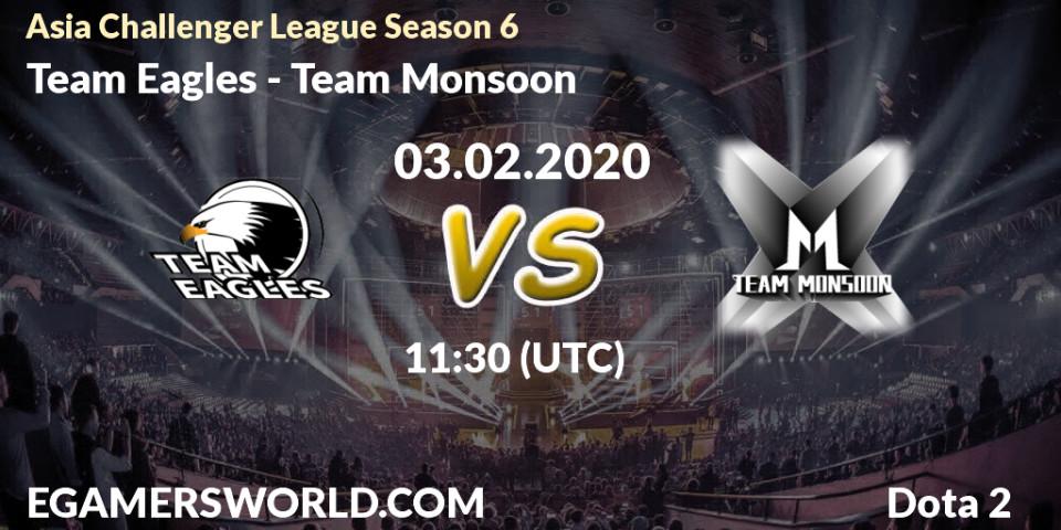 Team Eagles vs Team Monsoon: Betting TIp, Match Prediction. 03.02.20. Dota 2, Asia Challenger League Season 6