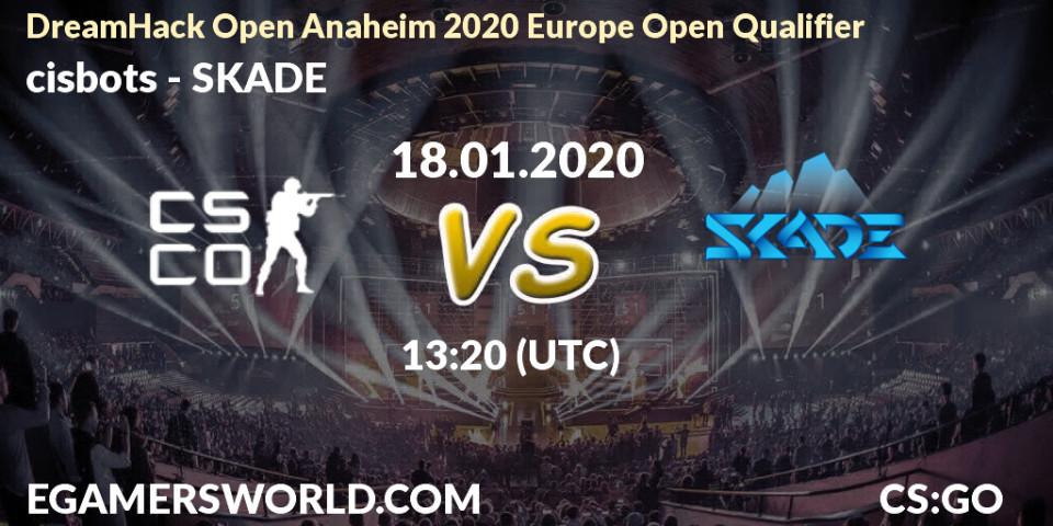 cisbots vs SKADE: Betting TIp, Match Prediction. 18.01.20. CS2 (CS:GO), DreamHack Open Anaheim 2020 Europe Open Qualifier