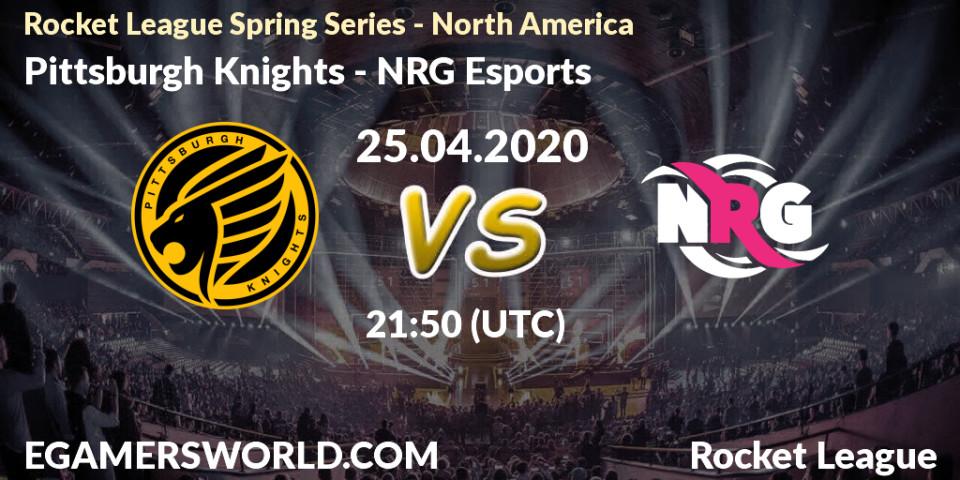 Pittsburgh Knights vs NRG Esports: Betting TIp, Match Prediction. 25.04.2020 at 21:50. Rocket League, Rocket League Spring Series - North America
