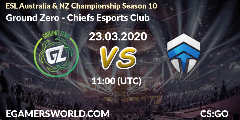 Ground Zero vs Chiefs Esports Club: Betting TIp, Match Prediction. 23.03.2020 at 10:30. Counter-Strike (CS2), ESL Australia & NZ Championship Season 10
