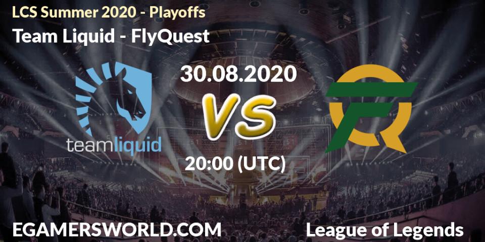 Team Liquid vs FlyQuest: Betting TIp, Match Prediction. 30.08.20. LoL, LCS Summer 2020 - Playoffs