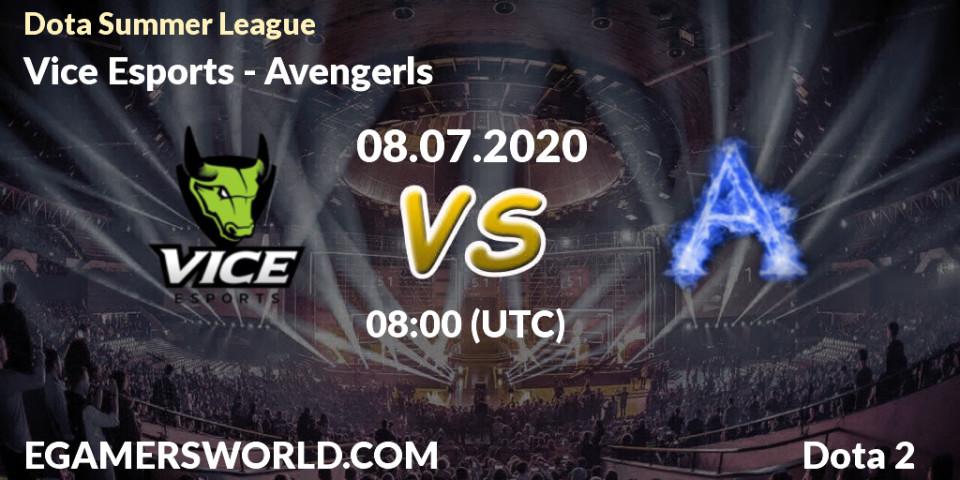 Vice Esports vs Avengerls: Betting TIp, Match Prediction. 08.07.20. Dota 2, Dota Summer League