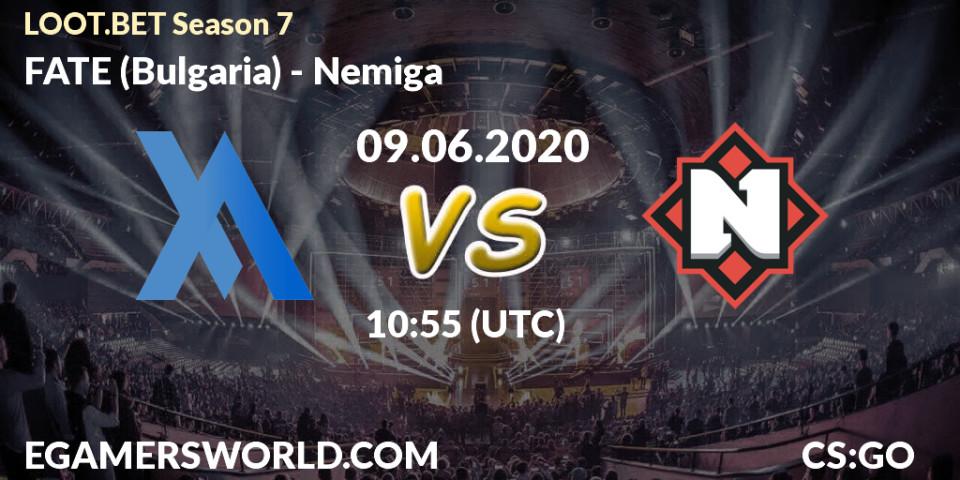 FATE (Bulgaria) vs Nemiga: Betting TIp, Match Prediction. 09.06.20. CS2 (CS:GO), LOOT.BET Season 7