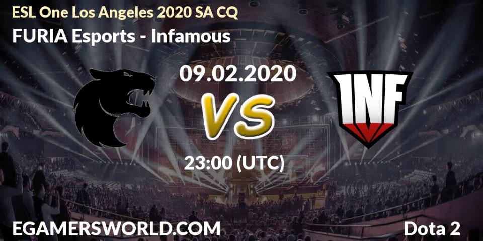 FURIA Esports vs Infamous: Betting TIp, Match Prediction. 09.02.20. Dota 2, ESL One Los Angeles 2020 SA CQ
