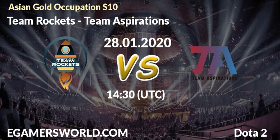 Team Rockets vs Team Aspirations: Betting TIp, Match Prediction. 19.01.20. Dota 2, Asian Gold Occupation S10