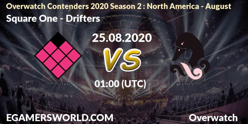 Square One vs Drifters: Betting TIp, Match Prediction. 25.08.20. Overwatch, Overwatch Contenders 2020 Season 2: North America - August