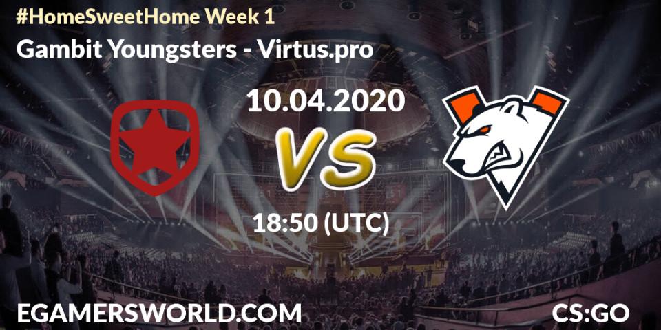 Gambit Youngsters vs Virtus.pro: Betting TIp, Match Prediction. 10.04.20. CS2 (CS:GO), #Home Sweet Home Week 1