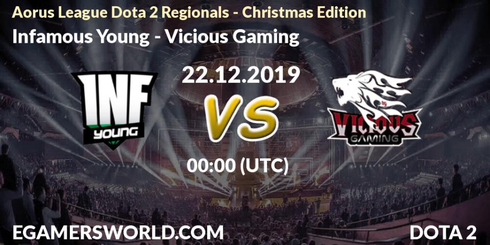 Infamous Young vs Vicious Gaming: Betting TIp, Match Prediction. 21.12.19. Dota 2, Aorus League Dota 2 Regionals - Christmas Edition