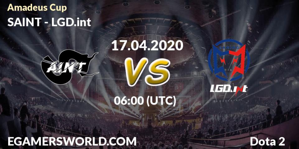 SAINT vs LGD.int: Betting TIp, Match Prediction. 17.04.2020 at 06:08. Dota 2, Amadeus Cup