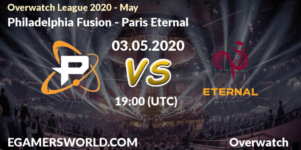 Philadelphia Fusion vs Paris Eternal: Betting TIp, Match Prediction. 03.05.20. Overwatch, Overwatch League 2020 - May