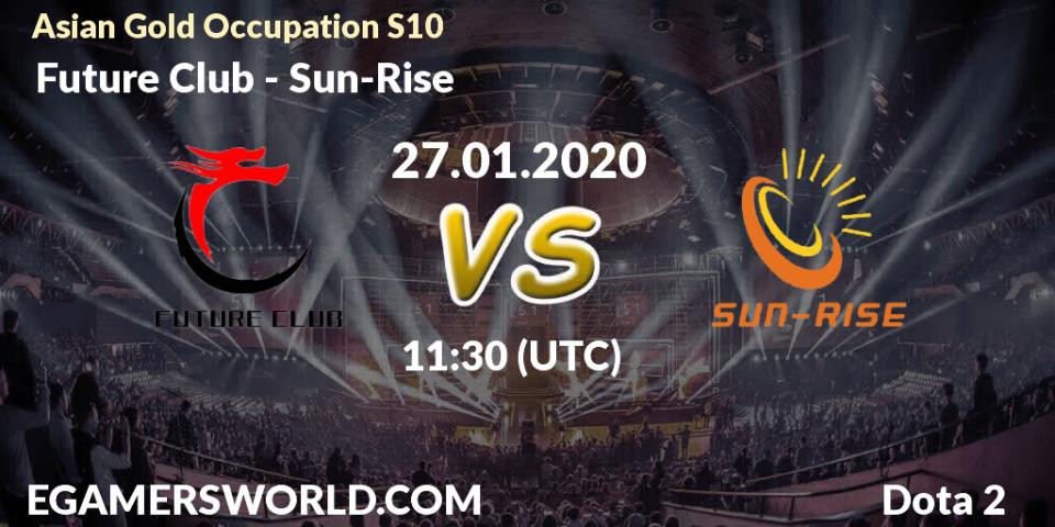  Future Club vs Sun-Rise: Betting TIp, Match Prediction. 27.01.20. Dota 2, Asian Gold Occupation S10
