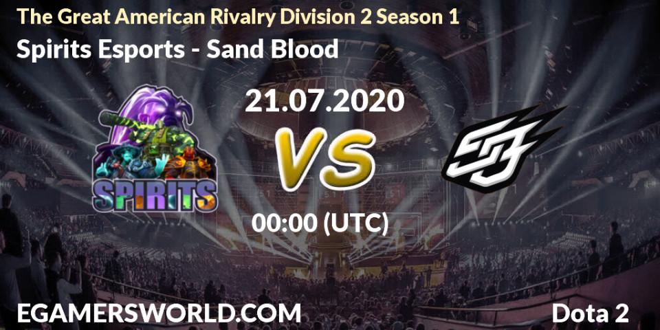 Spirits Esports vs Sand Blood: Betting TIp, Match Prediction. 21.07.20. Dota 2, The Great American Rivalry Division 2 Season 1