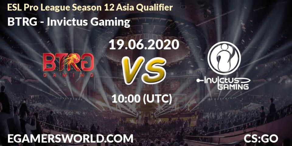BTRG vs Invictus Gaming: Betting TIp, Match Prediction. 19.06.20. CS2 (CS:GO), ESL Pro League Season 12 Asia Qualifier