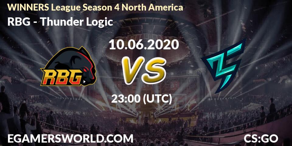 RBG vs Thunder Logic: Betting TIp, Match Prediction. 11.06.20. CS2 (CS:GO), WINNERS League Season 4 North America