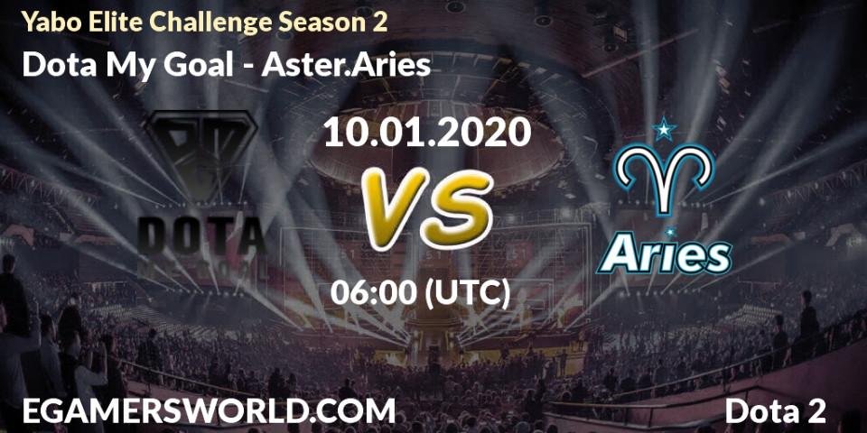 Dota My Goal vs Aster.Aries: Betting TIp, Match Prediction. 10.01.20. Dota 2, Yabo Elite Challenge Season 2