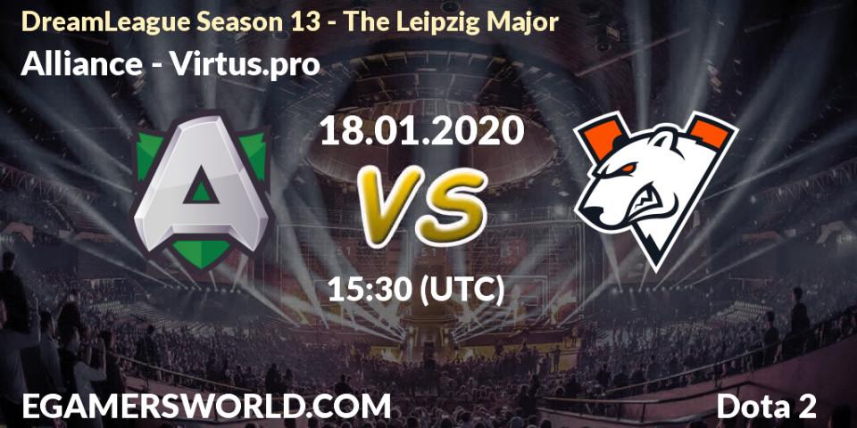 Alliance vs Virtus.pro: Betting TIp, Match Prediction. 18.01.20. Dota 2, DreamLeague Season 13 - The Leipzig Major