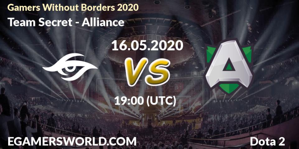 Team Secret vs Alliance: Betting TIp, Match Prediction. 16.05.2020 at 16:08. Dota 2, Gamers Without Borders 2020
