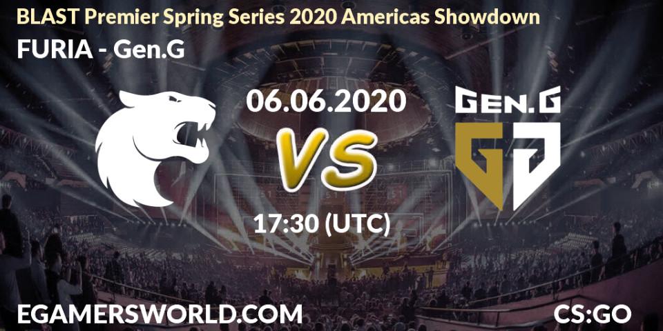 FURIA vs Gen.G: Betting TIp, Match Prediction. 06.06.2020 at 17:30. Counter-Strike (CS2), BLAST Premier Spring Series 2020 Americas Showdown 