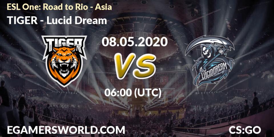 TIGER vs Lucid Dream: Betting TIp, Match Prediction. 08.05.20. CS2 (CS:GO), ESL One: Road to Rio - Asia