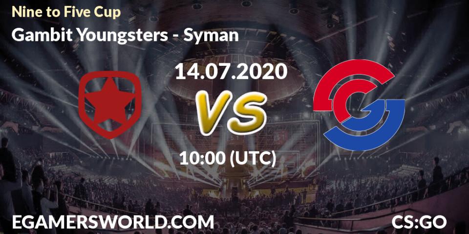 Gambit Youngsters vs Syman: Betting TIp, Match Prediction. 14.07.20. CS2 (CS:GO), Nine to Five Cup