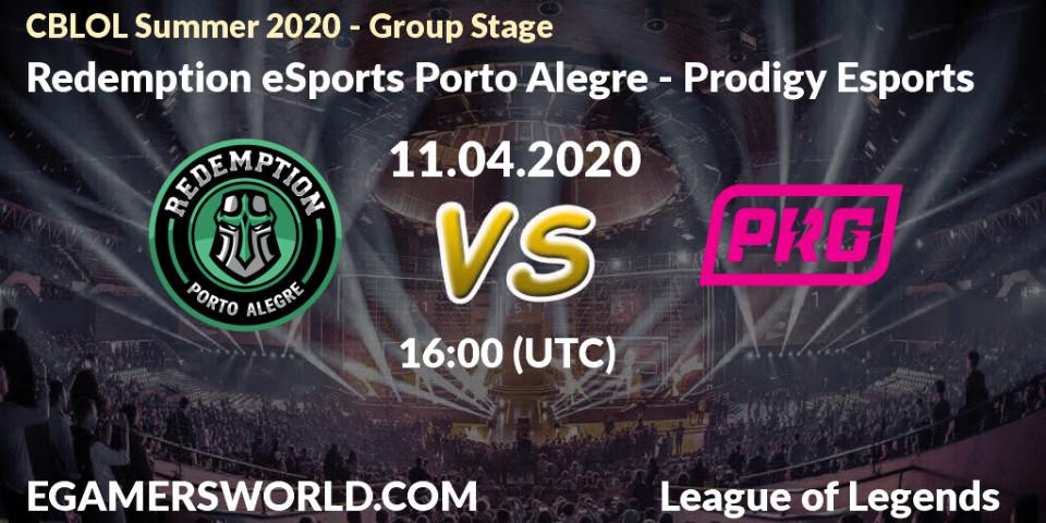 Redemption eSports Porto Alegre vs Prodigy Esports: Betting TIp, Match Prediction. 11.04.20. LoL, CBLOL Summer 2020 - Group Stage