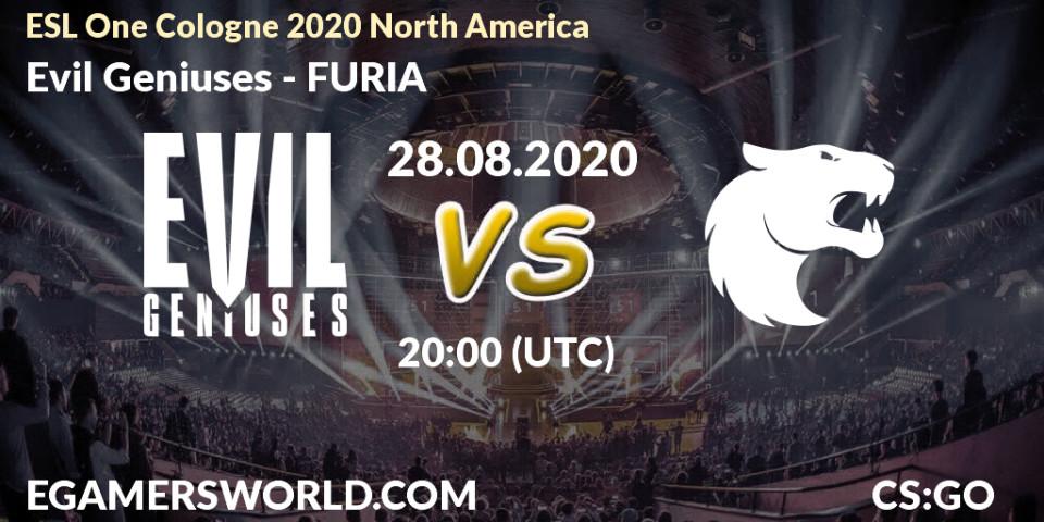 Evil Geniuses vs FURIA: Betting TIp, Match Prediction. 28.08.20. CS2 (CS:GO), ESL One Cologne 2020 North America