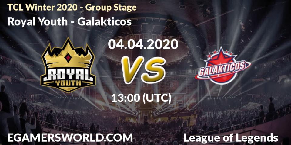 Royal Youth vs Galakticos: Betting TIp, Match Prediction. 04.04.20. LoL, TCL Winter 2020 - Group Stage