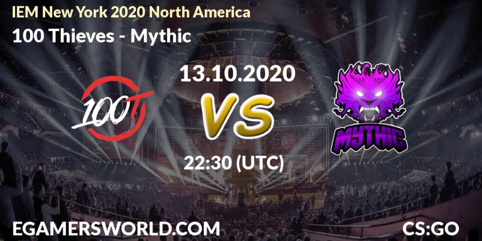 100 Thieves vs Mythic: Betting TIp, Match Prediction. 13.10.20. CS2 (CS:GO), IEM New York 2020 North America